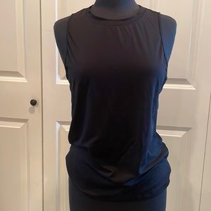 Fabletics Black Open BackSleeveless Workout Top